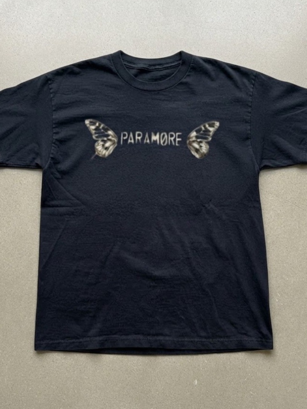 Paramore Butterfly Band Merch Gothic Black Cotton Gildan T-Shirt